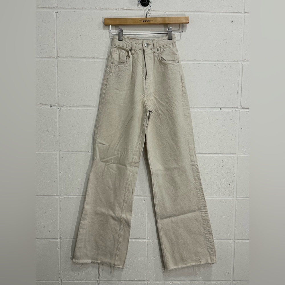 Zara Cream wide leg Women Jeans | 0